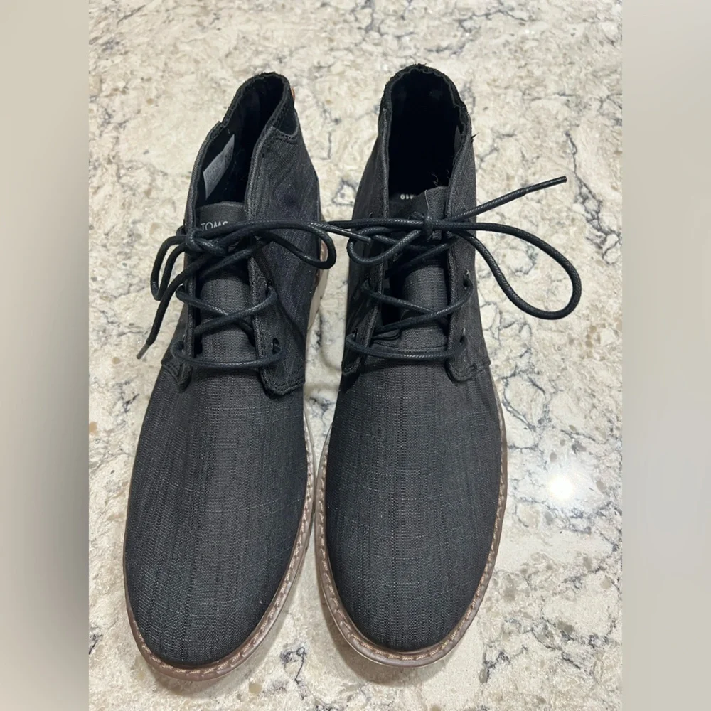 Tom’s Men's Navy Blue Denim Look Casual Ankle Boots